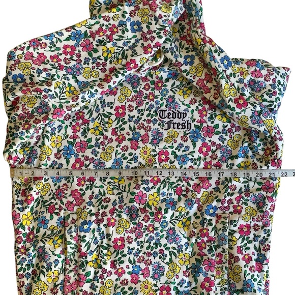 Teddy Fresh Grandma Floral Flower Print Cotton Pullover Hoodie Unisex Size Small - Picture 4 of 10